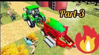 part-3 heavy tractor trolley cargo simulator 3d truck 🚛//farming tractor driver - android gameplay
