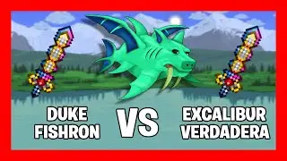 🟢 DUKE FISHRON Terraria - Duke Fishron VS Espada EXCALIBUR Verdadera