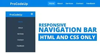 How to Create Responsive Navigation Bar using HTML and CSS | Html tutorial for beginners
