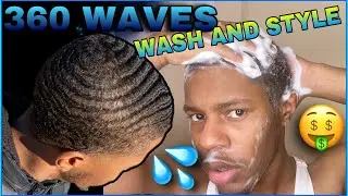 HOW TO DO THE WASH N STYLE FOR 360 WAVES | How to wash your waves