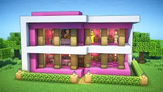 Minecraft: How To Build A Pink Modern House