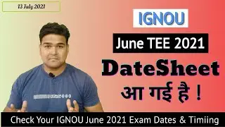 IGNOU June 2021 Exam Datesheet | IGNOU Datesheet 2021 | Study Heights | By KS Tomar |
