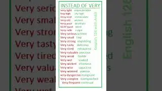 Instead of very part-2|British vs American English|basic vs advanced English #english #learnenglish