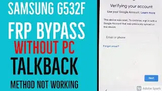 G532F FRP Bypass Latest Update | Samsung G532F FRP Bypass Android 6.0.1 | J2 Prime FRP Bypass 2021