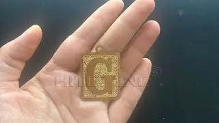 laser deep engraving and cutting gold sliver-- custom your own jewelry necklace business