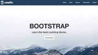 Bootstrap Website Design with Full Screen Landing Page - HTML, CSS & Bootstrap
