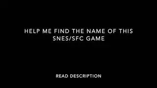Unknown SNES/SFC Game