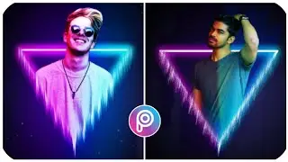 PicsArt Neon Triangle Concept|PicsArt Neon Light Effect Editing|PicsArt popout effect