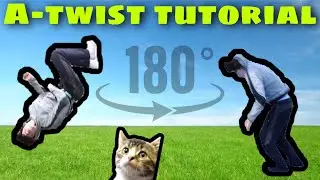 HOW TO A-TWIST ON GROUND FOR BEGINNERS! | frontflip 180 tutorial