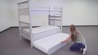 BK906 Twin over Twin Stairway Bunk Bed with Twin Trundle