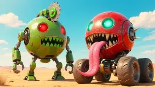 Pacman vs Spiky Monster and Flying Robot in the Most Intense High Tech Labyrinth Ever