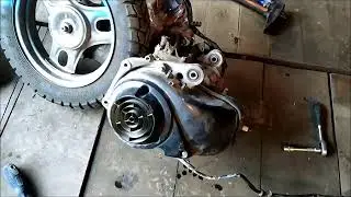 Как снять заднее колесо на honda dio 34