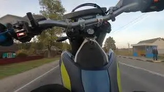 Husqvarna 701: Power Wheelie On The Way Home