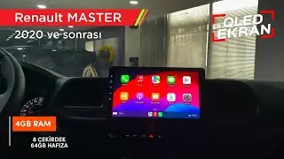 Renault MASTER 2020 ve sonrası 4 GB RAM QLED Ekran Kablosuz Carplay Android Multimedya Navigasyon