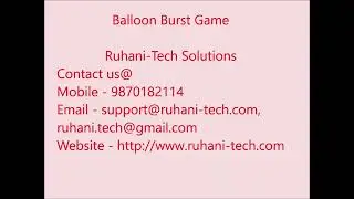 Balloon Burst Game using Android with Java