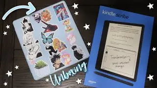 Kindle Scribe Unboxing & Cute Case Decorating! *satisfying*