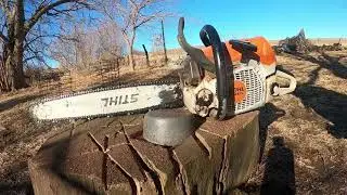 CUTTING LEAD WITH A CHAINSAW!! WHO KNEW YOU CAN CUT METAL WITH A CHAINSAW AND NOT HURT THE CHAIN?