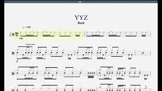YYZ (2012 Syllabus) Trinity Grade 8 Drums