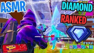 ASMR Gaming 🤩 Fortnite Ranked Diamond! Relaxing Gum Chewing 🎮🎧 Controller Sounds + Whispering 💤