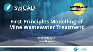 First Principles Modelling of Mine Wastewater Treatment