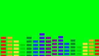 Green screen music spectrum | Musical bars