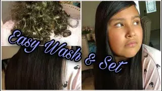 😻WASH & SET ON EXTREMELY CURLY LONG HAIR
