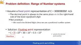 Lecture 4: Introduction to Floating Point Number Representation