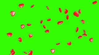 Falling heart green screen no copyright 