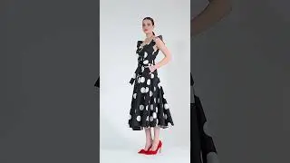 Платье в горох летнее LO черное Артикул: 0324100303