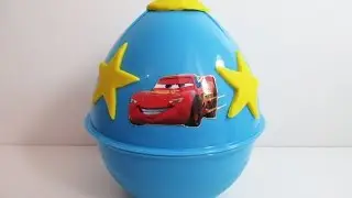 Тачки 2 Огромное яйцо с сюрпризом открываем игрушки Giant Surprise Egg Disney Pixar Cars