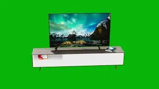 Smart TV Set 3D Model | PSD Modern TV Mockup | Green Screen Round Animation | 4K | Free to Use