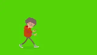walk man playing phone green screen