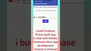 I build Firebase Phone Auth App in Aide 