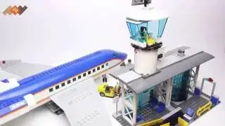 Обзор Лего Сити Аэропорт Пассажирский Терминал и Самолет - 60104 - Lego City Airport