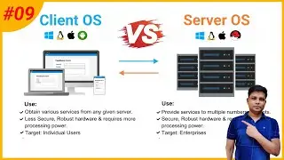 Lec-09 | Difference Between Client OS and Server OS | What is ISO and Zip File and it's advantages