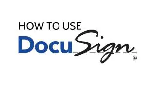 How to use DocuSign to e sign documents