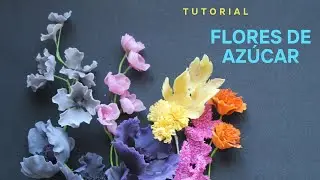 📍Step by step tutorial | How to make sugar flowers and leaves to decorate a cake.