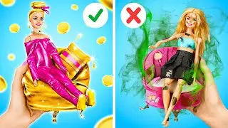 ज़बरदस्त अमीर vs गरीब डॉल रूम मेकओवर || सस्ते क्राफ्ट्स vs महँगे गैजेट्स! 123 GO! पर स्मार्ट DIYs