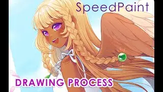 [DRAWING PROCESS]  Dancing among the flowers  (SpeedPaint)