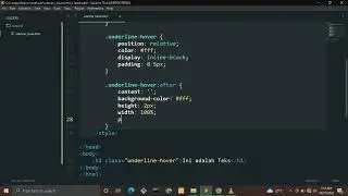 Quick Code | Membuat Underline Hover HTML CSS
