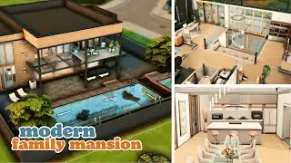 Modern Family Home with Pool (No CC) - The Sims 4 Speed Build