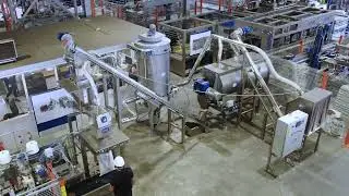 Confezionatrice semiautomatica a peso lordo, miscelatore e coclee per farina di grano