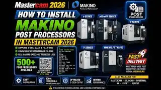 How to Install Makino Post Processors in Mastercam 2026 | a Series, a51nx, D Series, V Series, F5