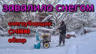 Snowfall in the village. Testing the CM600 snow blower.