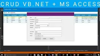 Create ,Retrive,  Update And Delete (CRUD) Records In VB.Nnet + Ms Access Database