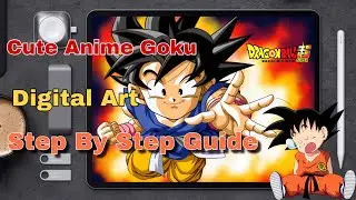 How to Draw Goku Anime| Digital Art | #Timelapse #animegoku #anime #viral #viralvideo #digitalart