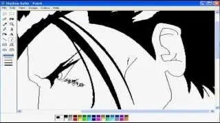 Drawing Hajime Saito on Ms Paint (Samurai X)