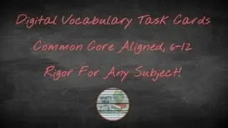 Vocabulary Task Card Preview
