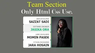 Animated Team section design use html css || team section hover effect design use html css || 2020