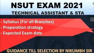 NSUT/NSIT EXAM PREPARATION STRATEGY 2021